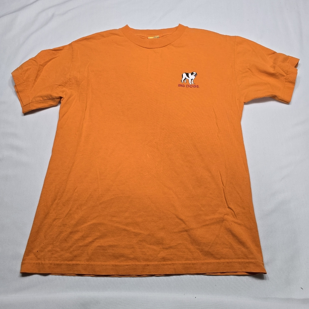 Vintage Big Dog Howl O Ween Y2K Orange Tshirt Skeleton Halloween